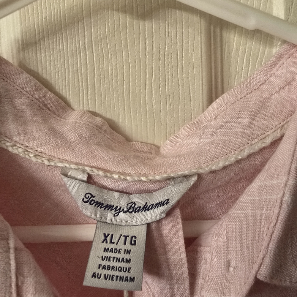 NWT Tommy Bahama Light Pink Linen Dress Size XL - Picture 6 of 12